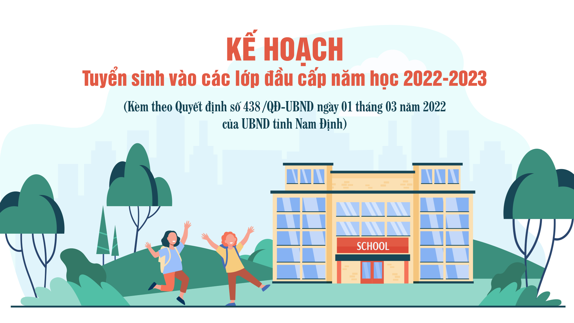 Kế hoạch tuyển sinh vào các lớp đầu cấp năm học 2022-2023